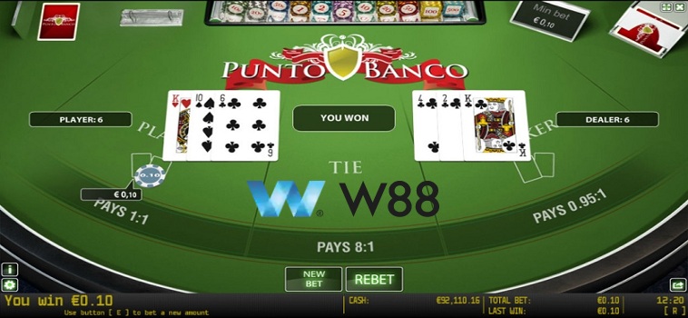 Chơi Punto Banco W88 Dễ Dàng Với Mẹo Hay
